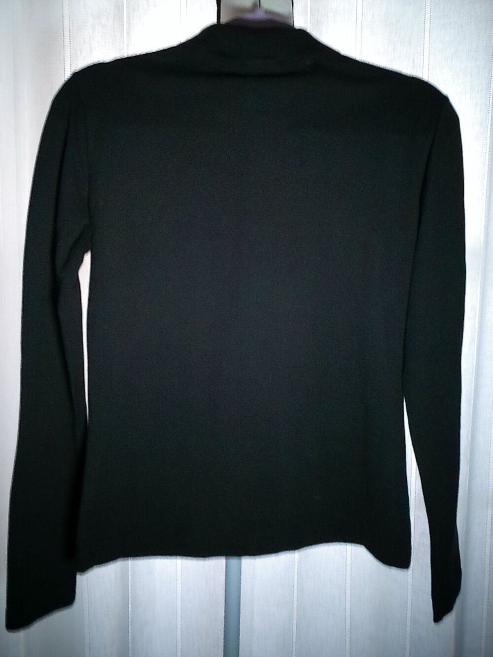LACOSTE NWOT Long Sleeve collared 1/4 Button-Up Black w/Logo Tee L - Picture 3 of 10